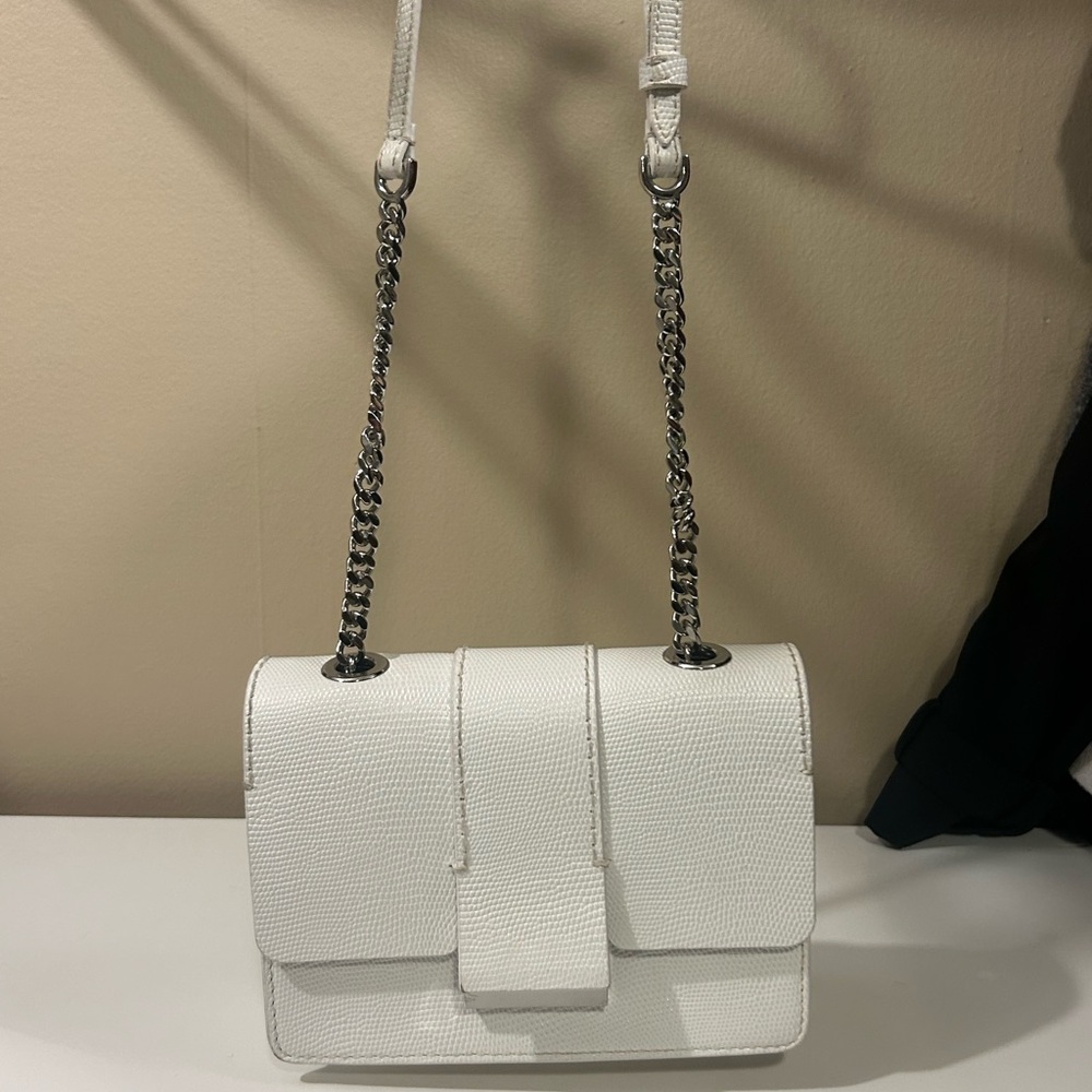 Hugo boss white chain bag